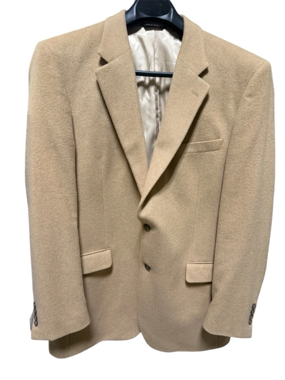Vintage Jos. A Bank 100% Camel Hair 2 Button Notched Lapel Blazer Sport Coat
